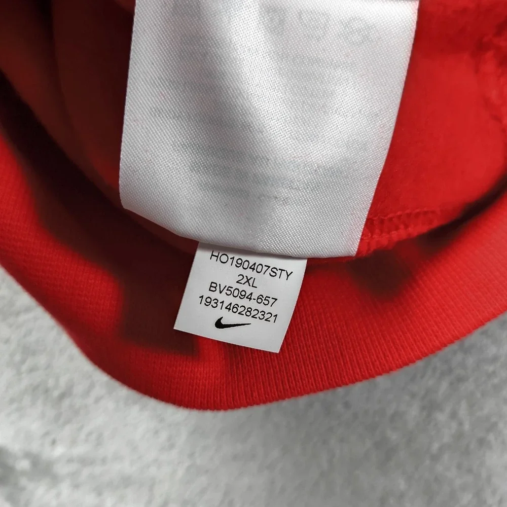 Nike Hoodie Mens XXL Red Just Do It Swoosh Logo Pullover Fleece BV5094 657 New